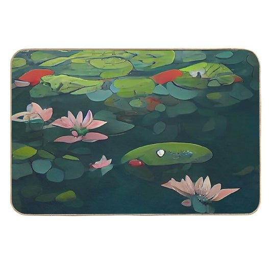 Koi Fish Water Lily Paradise  Multi-Purpose Bath Mat