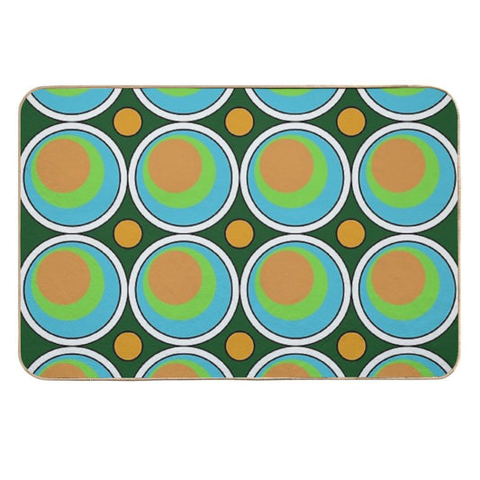 Retro Seventies Abstract Design  Multi-Purpose Bath Mat
