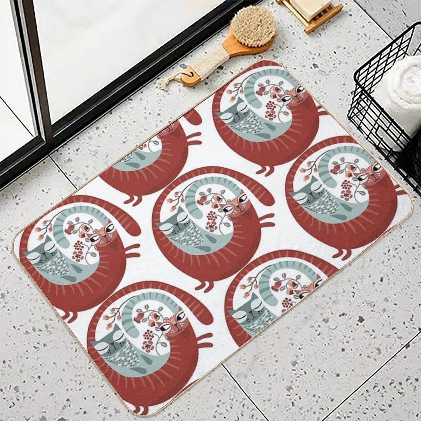 Love Cats  Fade-Resistant Bath Mat