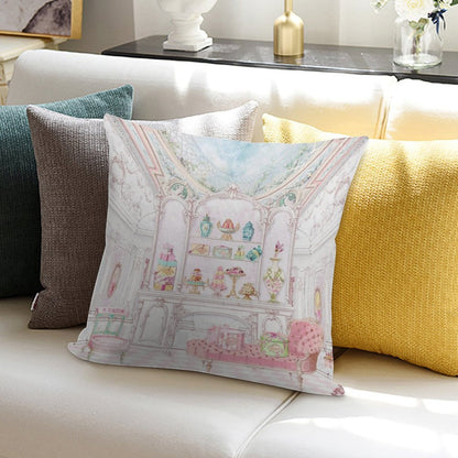 French Patisserie, Paris, Cake Shop, Diorama Soft Ultra-Soft Texture Throw Pillow