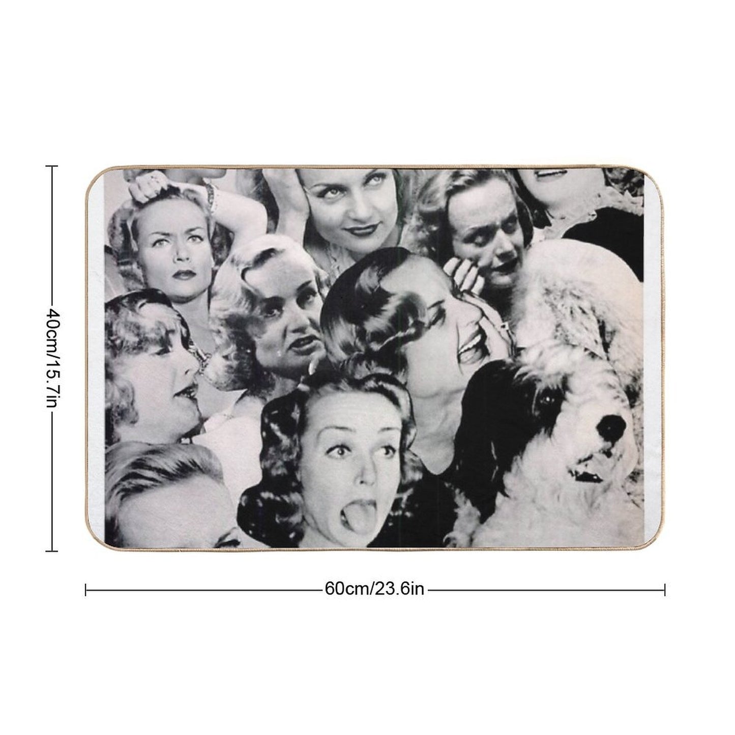 Carole Collage  Easy Maintenance Bath Mat