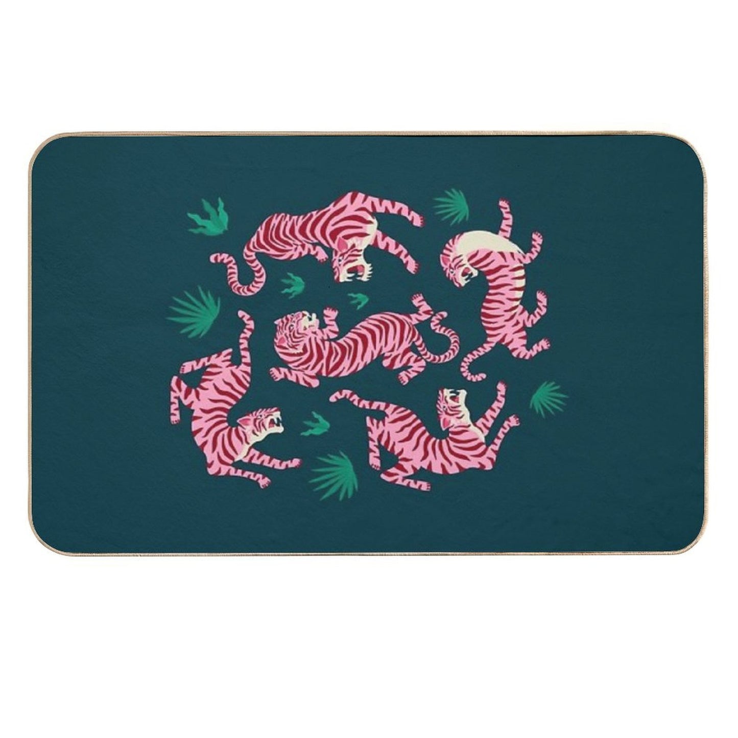 Night Race Pink Tiger Edition  Easy To Clean Bath Mat