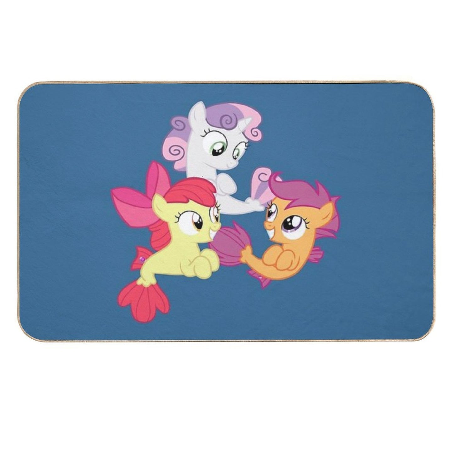 Sea Pony Cutie Mark Crusaders  Anti-Trip Bath Mat