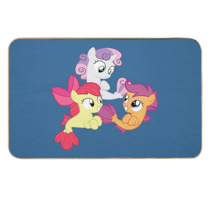 Sea Pony Cutie Mark Crusaders  Anti-Trip Bath Mat