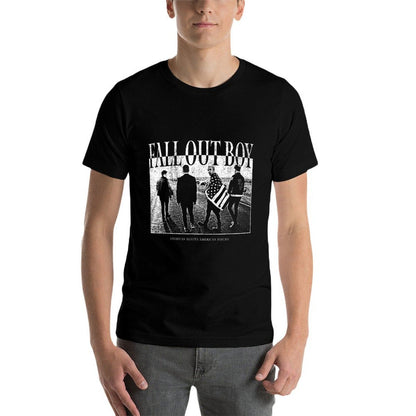 FALL OUT BOY Unisex-Adults, Black, Small,, Crew Neck, Classic Fit, Lightweight, Official Band Merchandise, Fall Out Boy Fans  Fade-proof Color T-Shirt