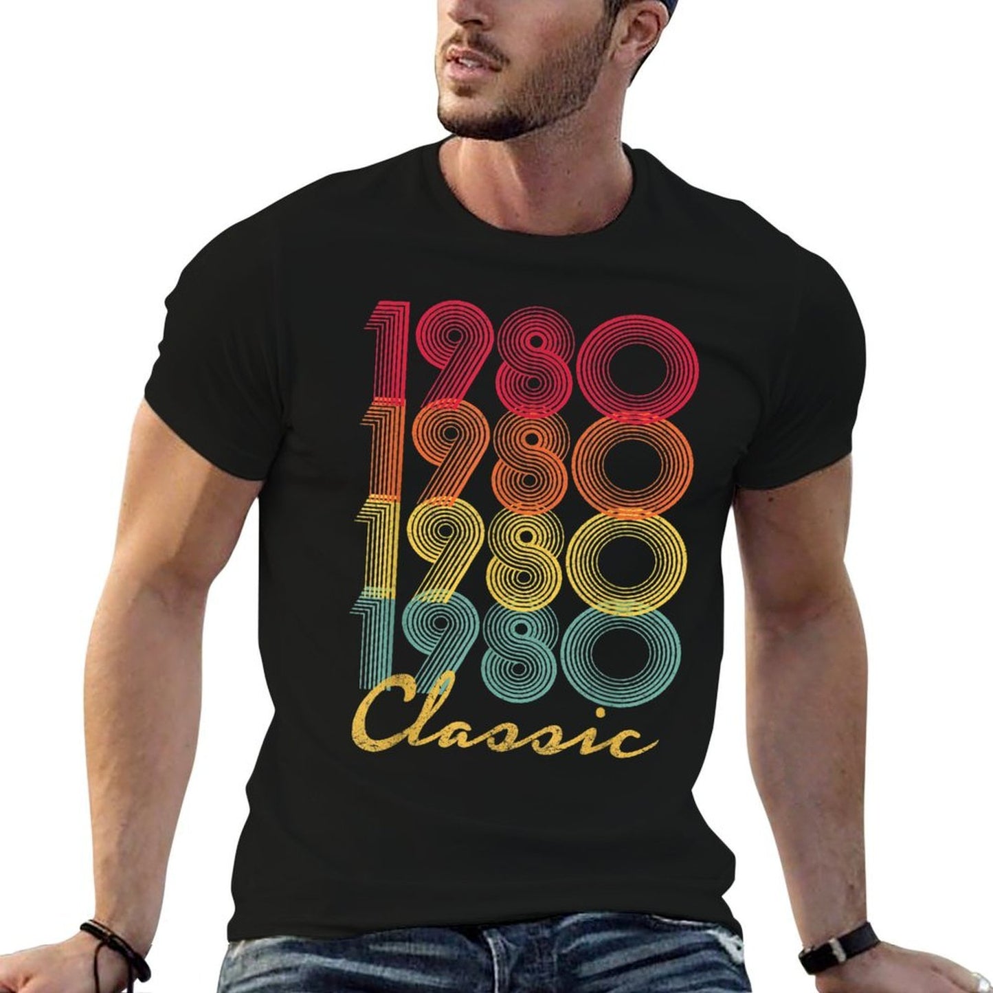 1980 40th Birthday Gift Vintage Retro Men Women 40 Years Old  Quick-drying T-Shirt