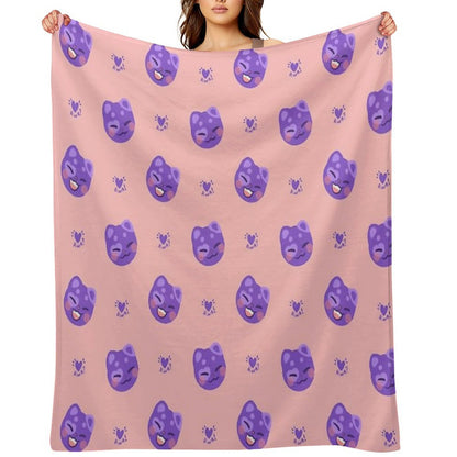 San Cat Pattern Travel-friendly Throw Blanket