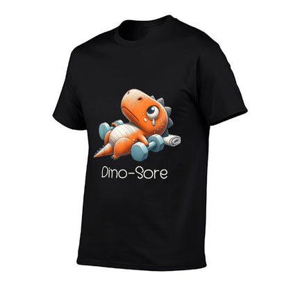 Funny Gym Workout Dinosaur Weight Lifting Gym Dino Sore  Breathable T-Shirt