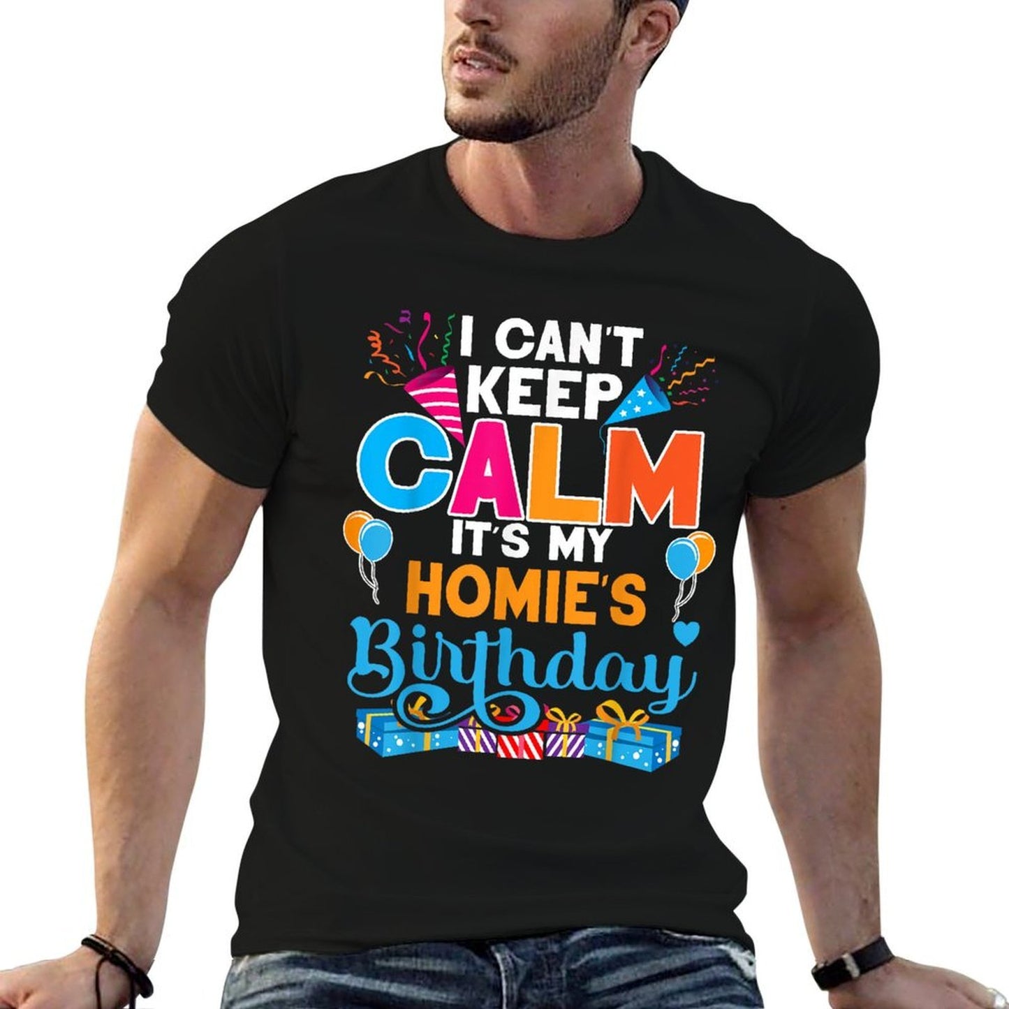 Cute I Can't Keep Calm It's My Homie Birthday  Polyester Blend T-Shirt