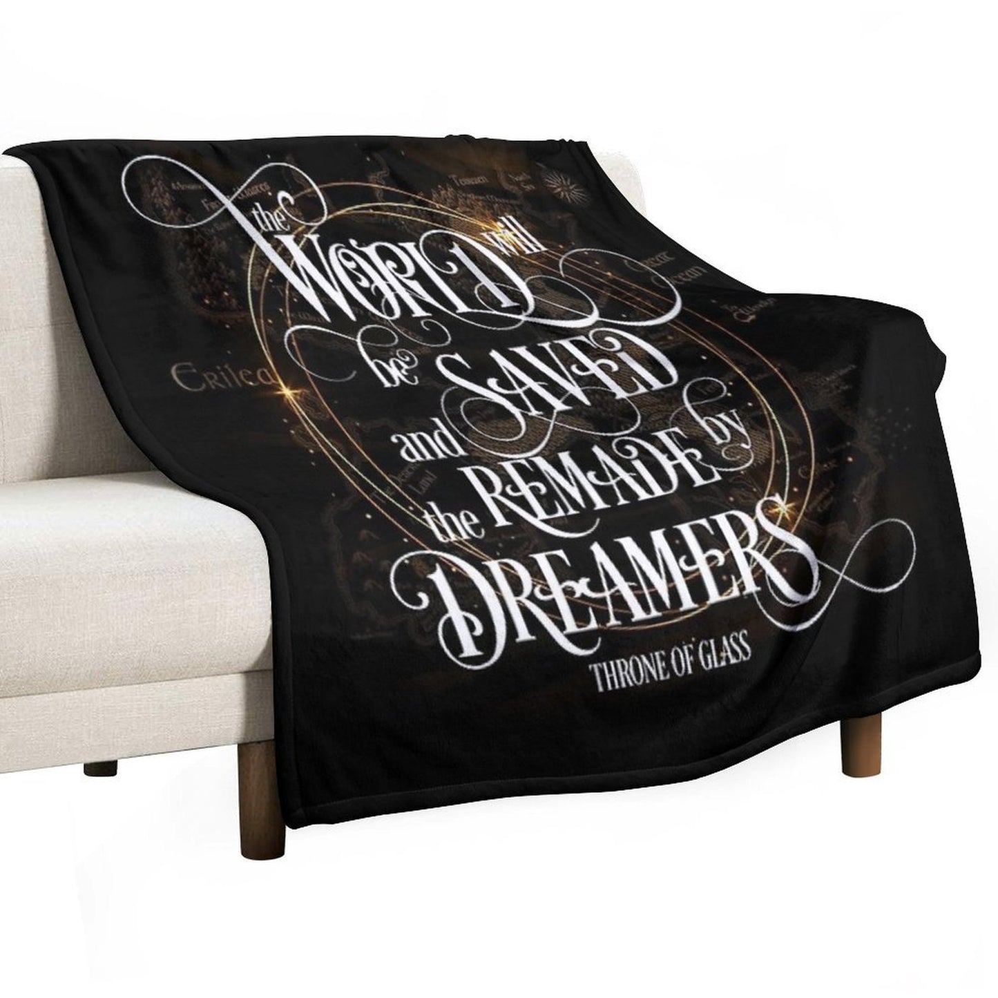 Throne of Glass - The World Will Be Saved And Remade by The Dreamers Multi-functional Throw Blanket