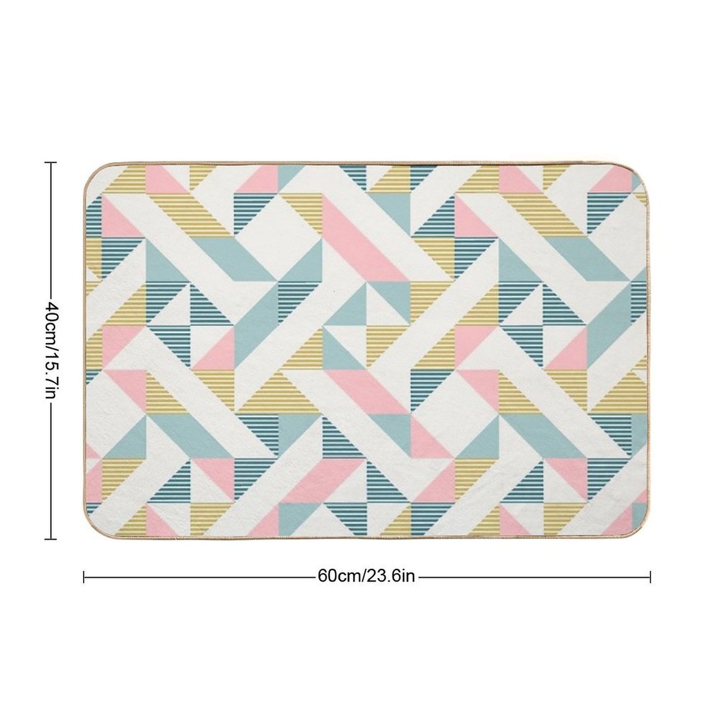 RETRO Geometry 10  Toxin-Free Bath Mat