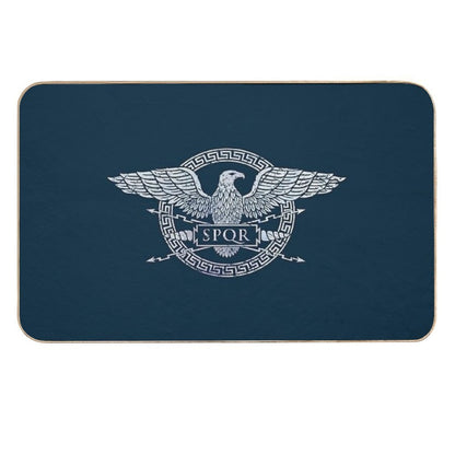 SPQR Roman Empire Eagle Emblem - Vintage White  Odorless Bath Mat