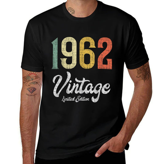 Vintage 1962 Limited Edition 60th Birthday  Summer-ready Fabric T-Shirt