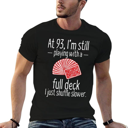 Funny 93rd Birthday Gift 93 Year Old Cards  Trendy Pattern T-Shirt