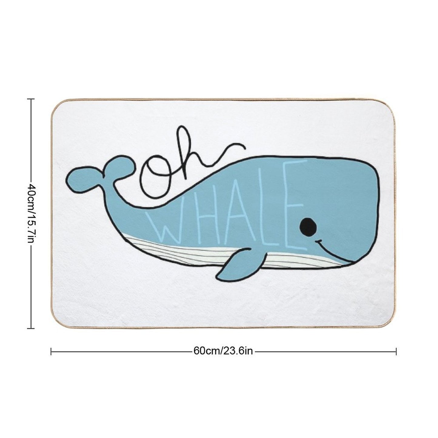 Oh Whale!  Anti-Trip Bath Mat