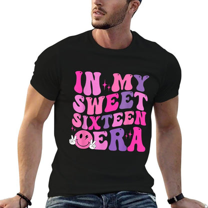 In My Sweet Sixteen Era Groovy Retro Boy Girl 16th Birthday  Moisture-wicking T-Shirt