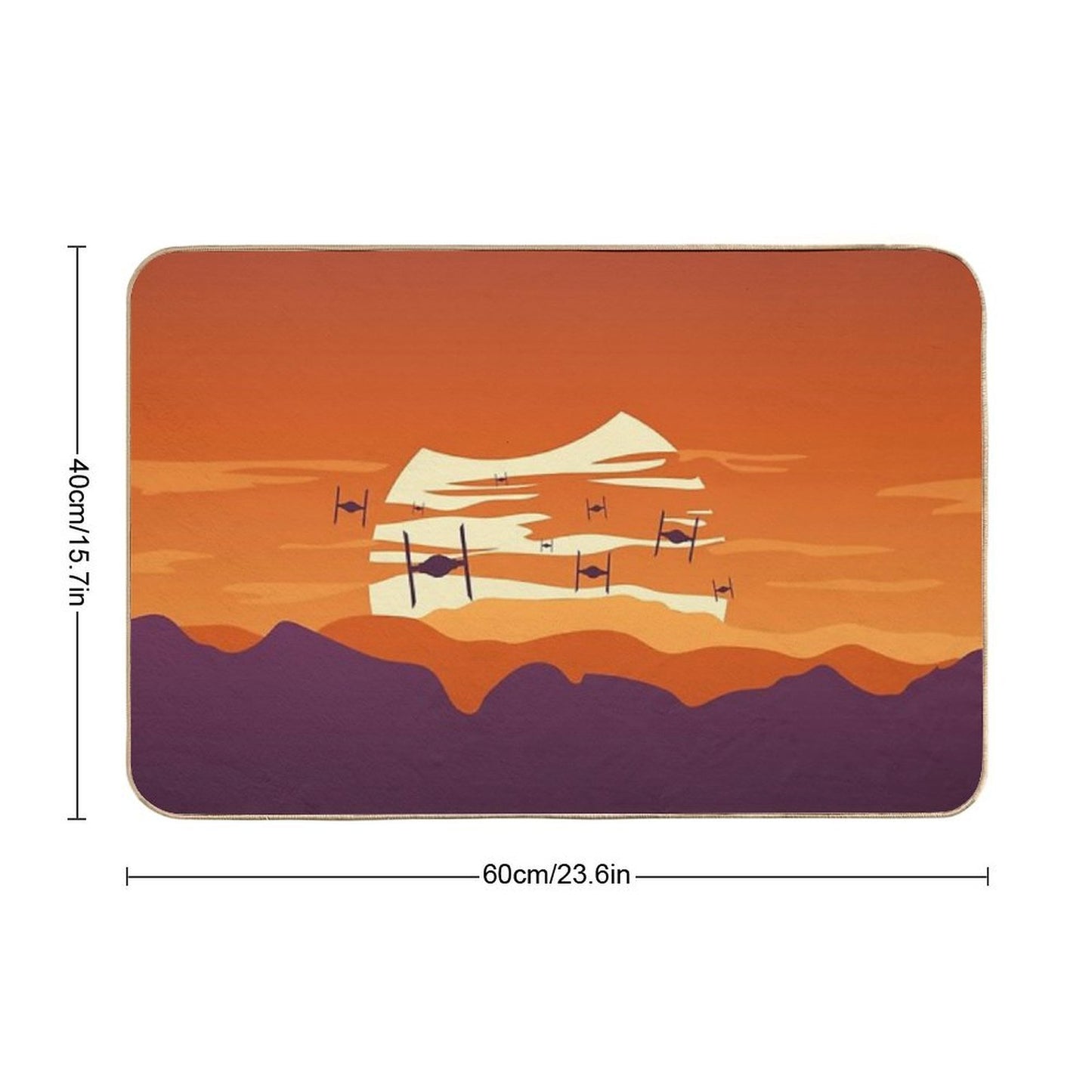 Purple Tie Fighter  Non-Slip Bath Mat