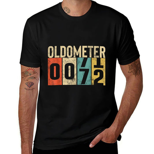 Funny 72 Years Old Oldometer Vintage 72nd Birthday Odometer  Quick-drying T-Shirt