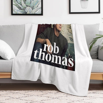 Rob Thomas Singer Music Band Sustainable Throw Blanket