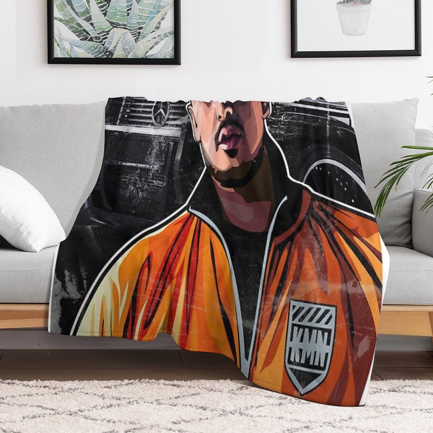 AZET KMN GANG  German Rap  HipHop  Rap Music Quick-dry Throw Blanket