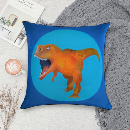 T-Rex Square Soft Luxury Feel Throw Pillow
