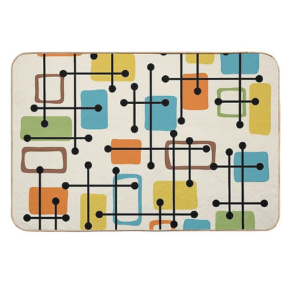 Mid Century Modern Abstract Art Durable Bath Mat