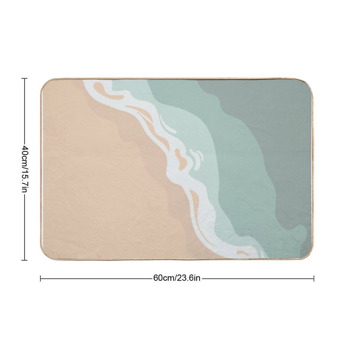 I Think I Could See The Beach #4  Fade-Resistant Bath Mat