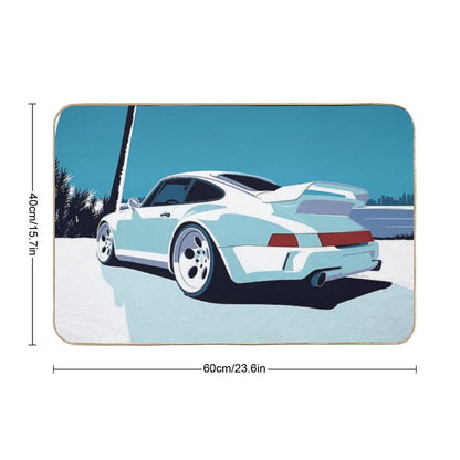 964 in Miami Air Cooled Classic Car Art  High-Traffic Bath Mat