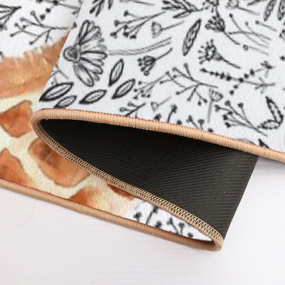 Watercolor Giraffe  Versatile Bath Mat
