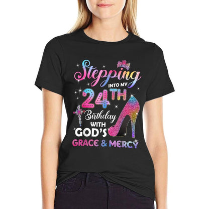 Stepping Into My 24th Birthday Women 24 Years Old Pumps  Odor-resistant T-Shirt
