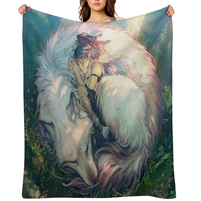 Princess Mononoke - Moro Machine-washable Throw Blanket
