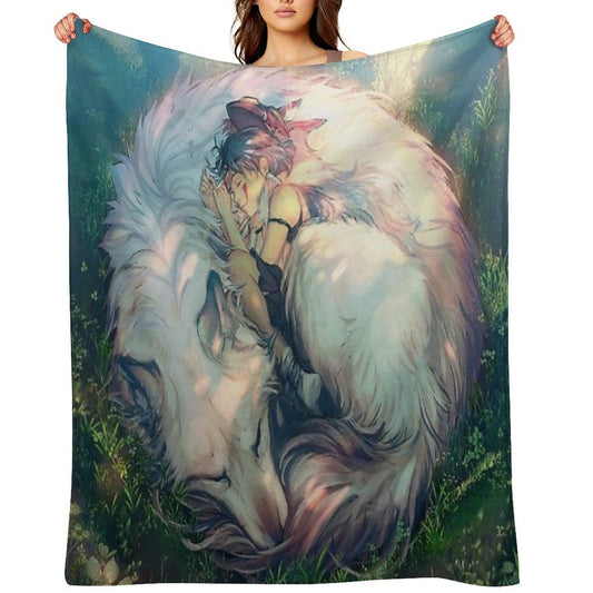 Princess Mononoke - Moro Machine-washable Throw Blanket