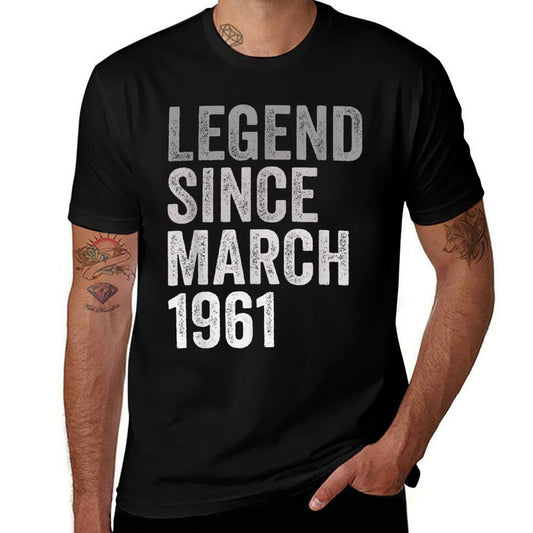 Legend Since March 1961 60 Years Old 60th Birthday Retro  Trendy Pattern T-Shirt