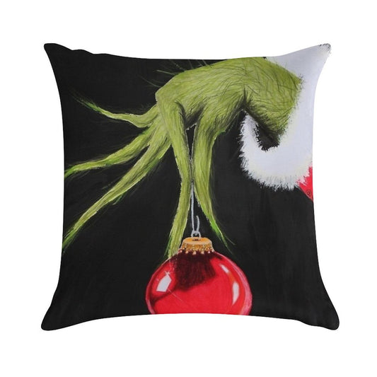 Who Stole Christmas Soft Washable Throw Pillow