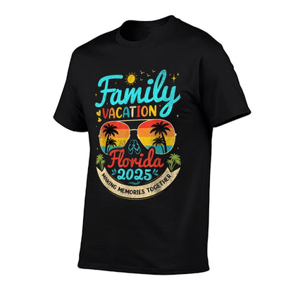 Vintage Family Vacation Florida 2025 Florida Group  High-quality Stitching T-Shirt