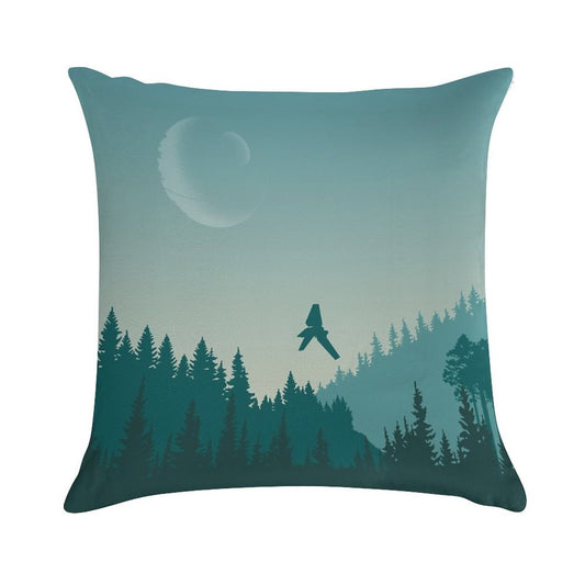 Endor Poster Soft Reinforced Edging Throw Pillow