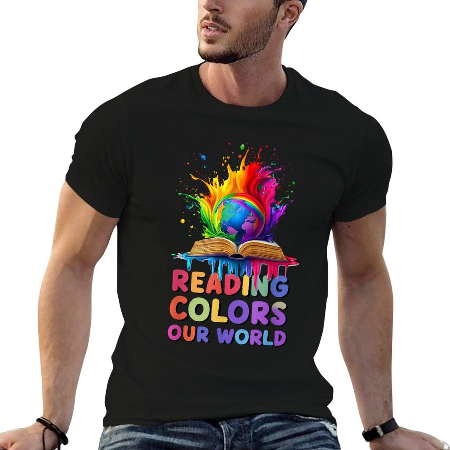 Reading Colors Our World (colorful Splashes)  Slim-fit Cut T-Shirt