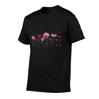 Wildflower Summer Flowers Blooming Floral Graphic Women  Heathered Texture T-Shirt