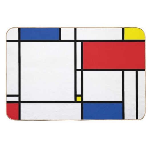 Mondrian Minimalist De Stijl Modern Art I.I © Fatfatin Durable Bath Mat