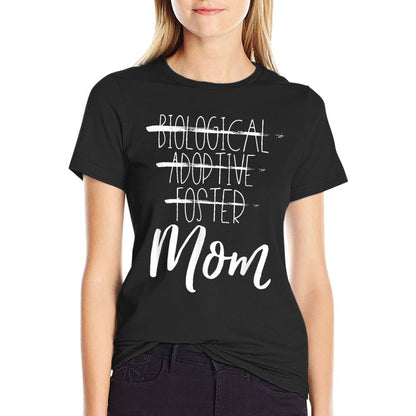 Not Biological Adoptive Foster Just Mom Adoption Love  Lightweight T-Shirt