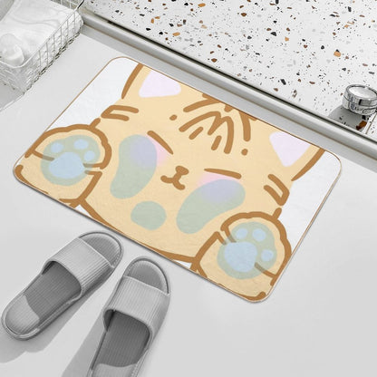 Cute Kitties Cat Sticker  Absorbent Bath Mat