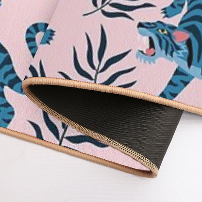 Asian Tigers And Tropical Leaves  Versatile Bath Mat
