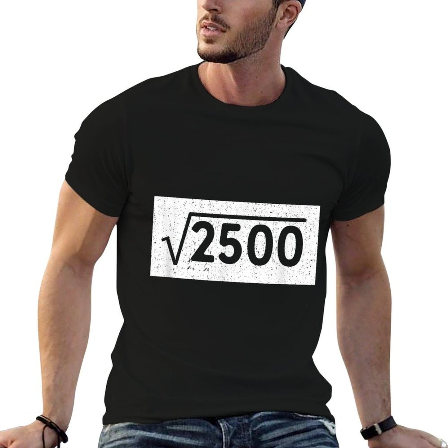 Square Root of 2500 Funny 50th Birthday Gifts  Classic T-Shirt