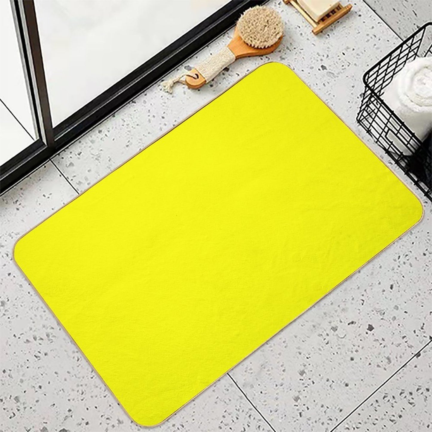 Neon Yellow  Absorbent Bath Mat