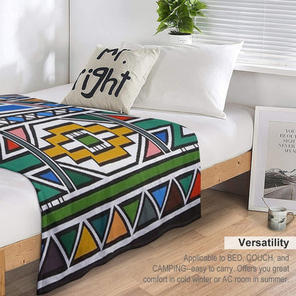 Ndebele Africa Design Lightweight Throw Blanket