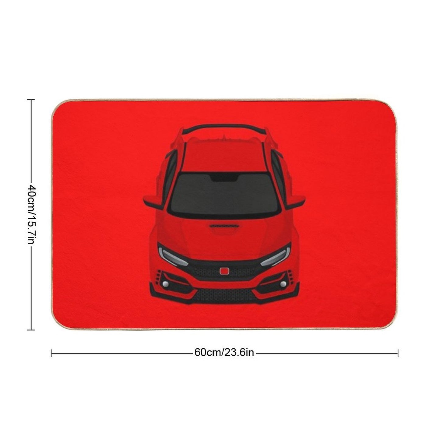 Civic Type R Red  Toxin-Free Bath Mat