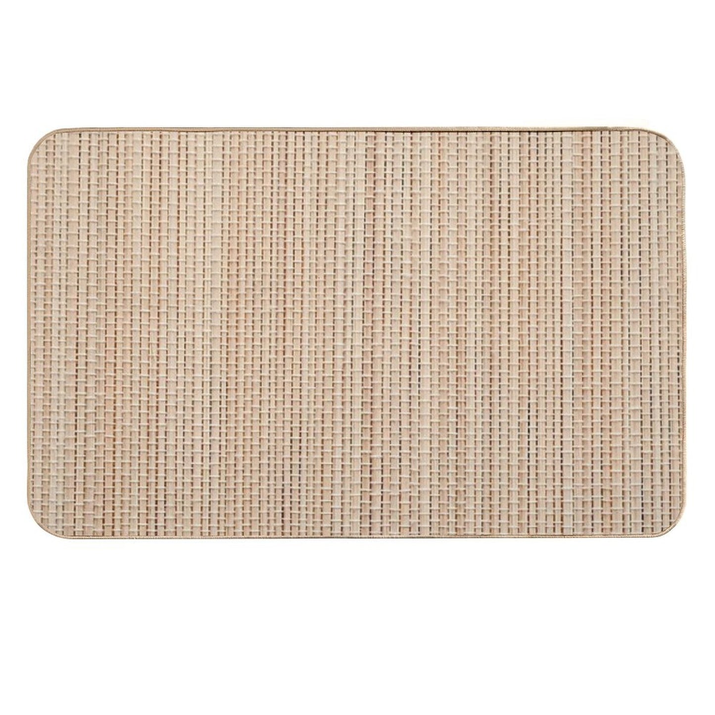 Burlap Stitch Weaving  Non-Slip Bath Mat