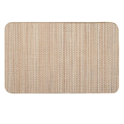 Burlap Stitch Weaving  Non-Slip Bath Mat
