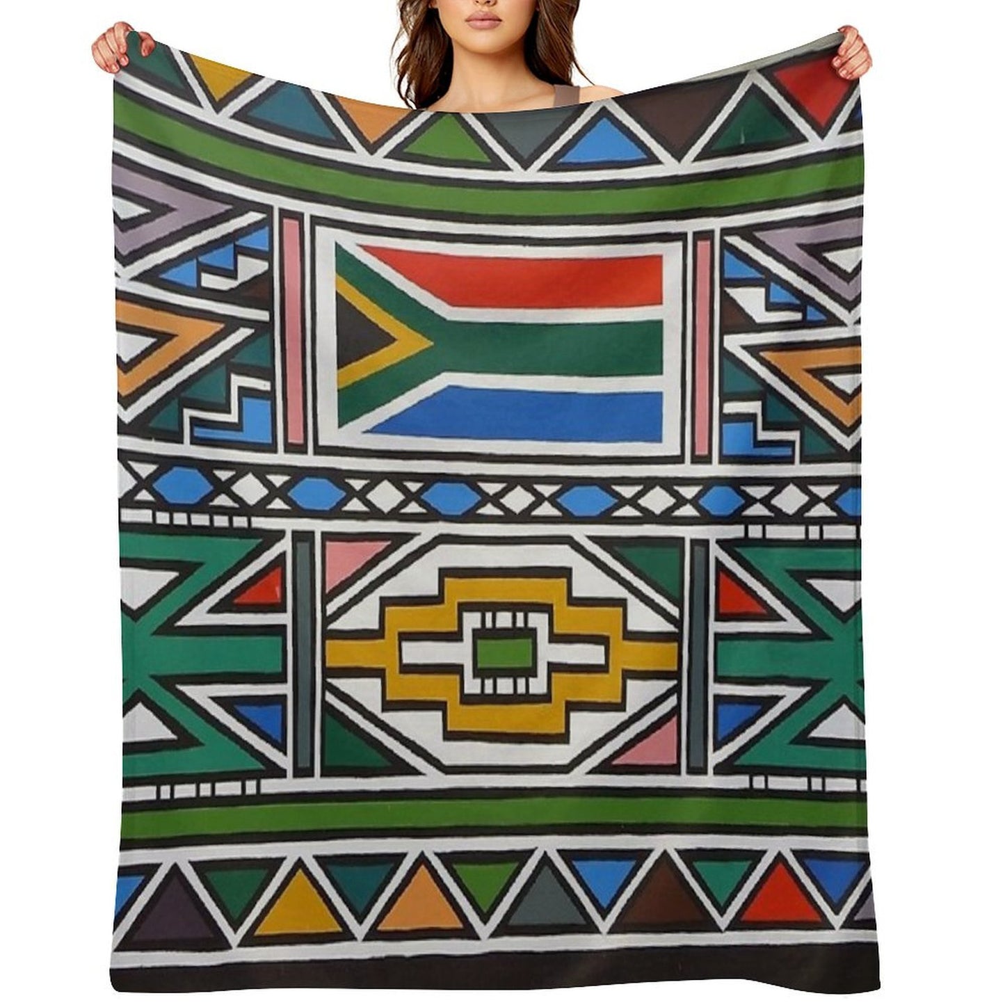 Ndebele Africa Design Lightweight Throw Blanket
