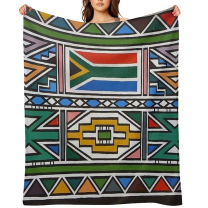 Ndebele Africa Design Lightweight Throw Blanket